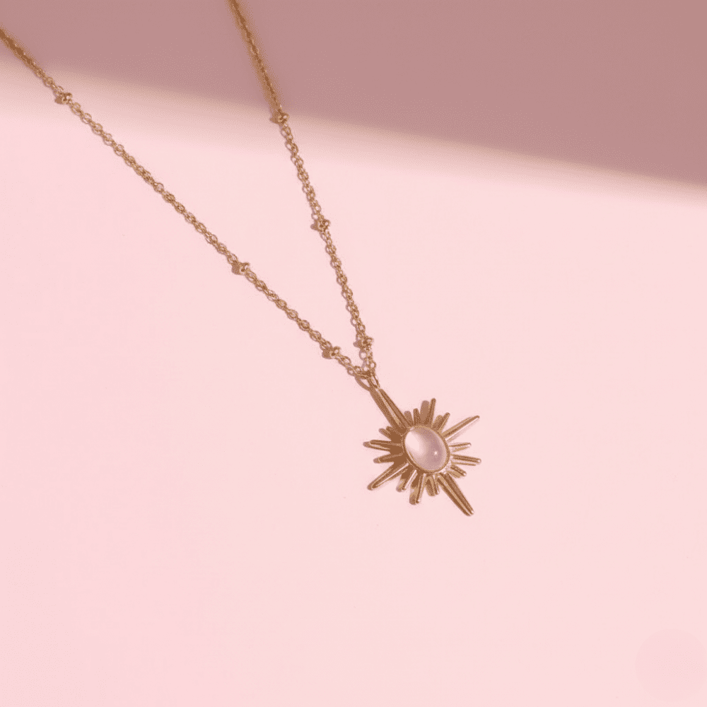 Sun Glow Pendant for Women Anti Tarnish Jewellery Office Wear