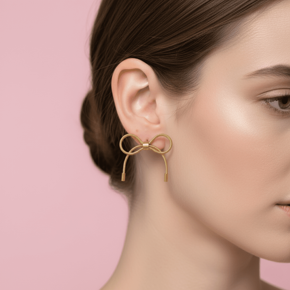 The Belle Ribbon Studs