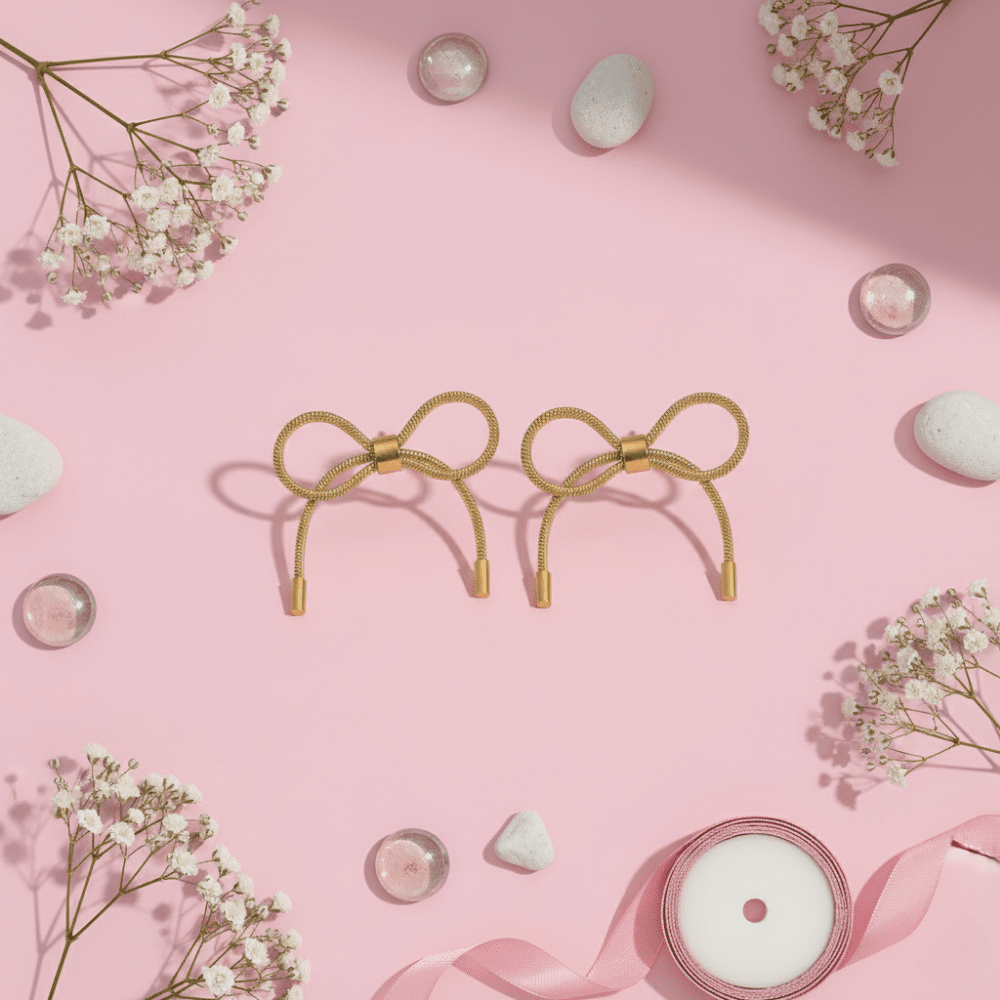 The Belle Ribbon Studs