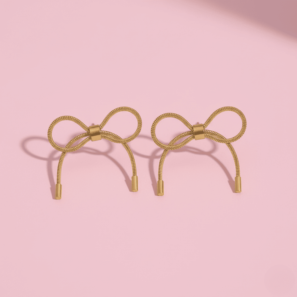 The Belle Ribbon Studs for Women Anti Tarnish Jewellery