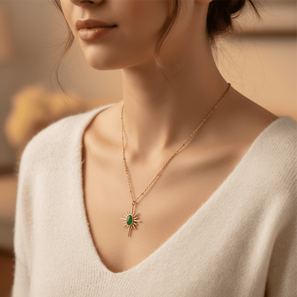 The Verde Sunburst Pendant