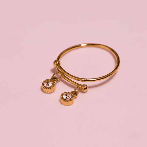 Twin Drop Ring for Women Anti Tarnish Jewellery