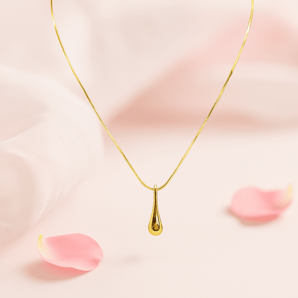 Water Glow Pendant Necklace for Women Anti Tarnish Jewellery