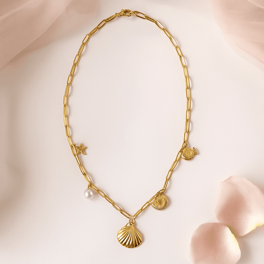 Wayfinder Ocean Charm Necklace for Women Anti Tarnish Jewellery